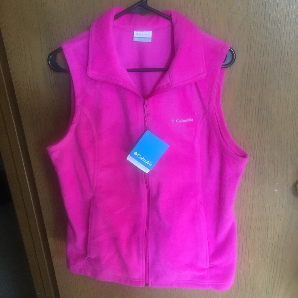 NWT Columbia Fleece Vest Pink Size Large